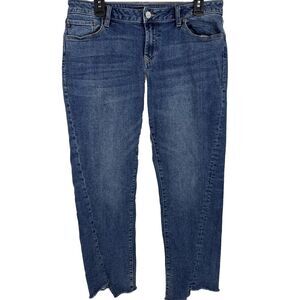 Dear John Erin Slim‎ Straight Women's Jeans Size 30 Medium Wash Raw Hem
